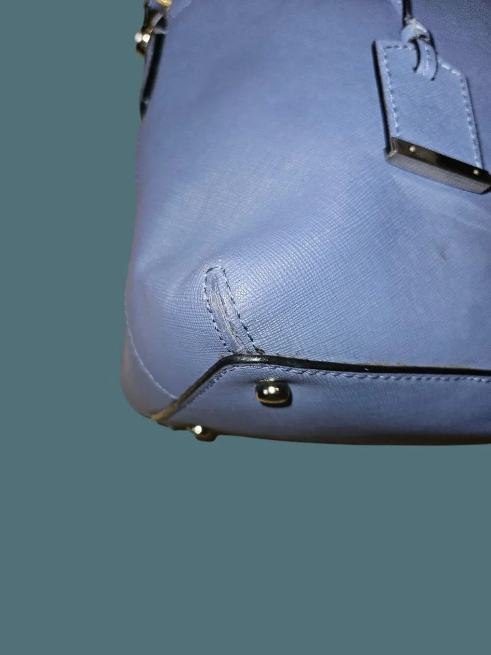 Kate Spade Blue Cameron Street Satchel Crossbody Saffriano Leather Bag